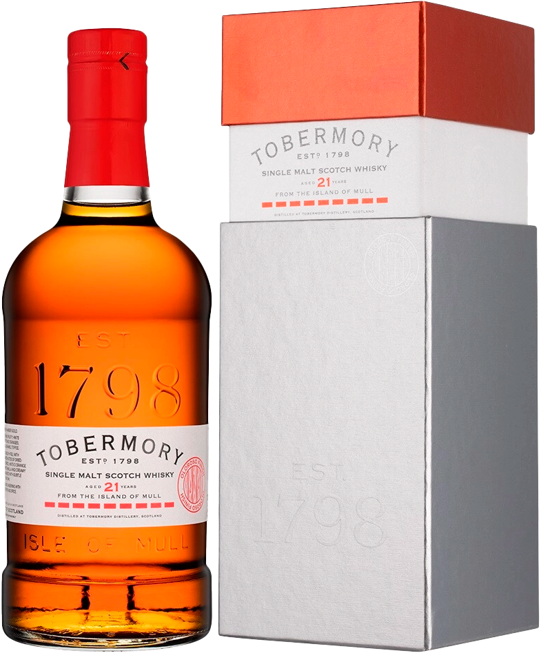 Виски Tobermory Aged 21 Years Old Single Malt Scotch Whisky (gift box) Tobermory Aged 21 Years Old Single Malt Scotch Whisky (gift box)