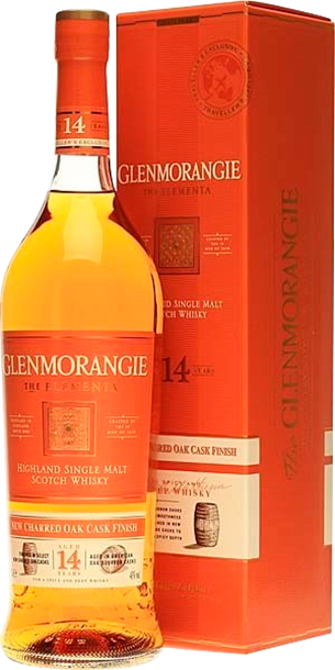 Виски Glenmorangie The Elementa 14 years old Single Malt Scotch Whisky (gift box) Гленморанджи Элемента 14 лет Солодовый Виски в подарочной упаковке 1 л