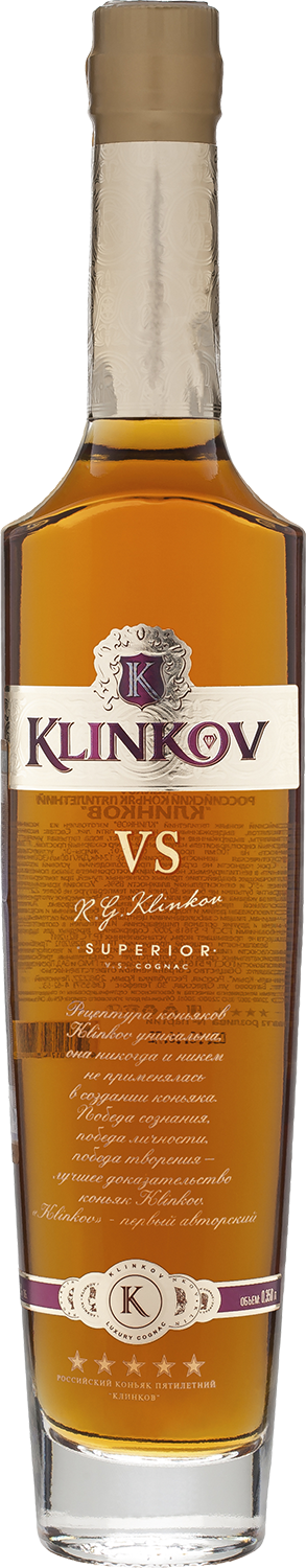 Коньяк пятилетний Клинков в сув. короб. 0,35л 0.35&nbsp;л