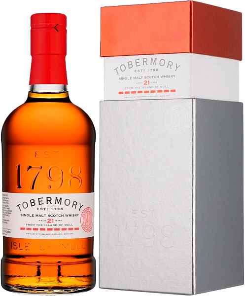 Tobermory Aged 21 Years Old Single Malt Scotch Whisky (gift box), 0.7 л в Самаре