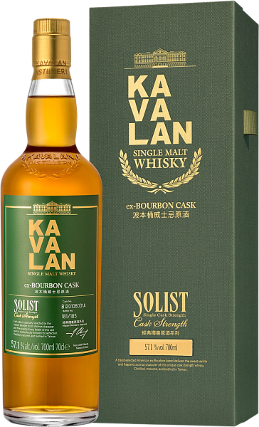 Kavalan Solist Ex-Bourbon Cask Single Malt Whisky (Подарочная упаковка), 0.7 л в Самаре