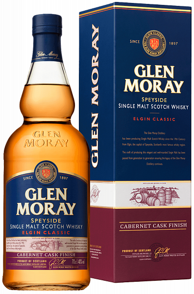 Glen Moray Elgin Classic Cabernet Cask Finish Speyside Single Malt Scotch Whisky (gift box), 0.7 л в Самаре