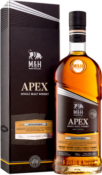 M&H Apex Peated Bourbon Cask Single Malt Whiskey (Подарочная упаковка), 0.7 л в Самаре