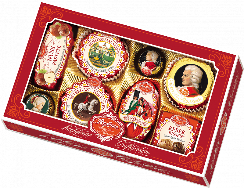 Моцарт подарочный набор шоколадных конфет Ребер 285г