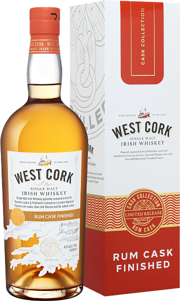 West Cork Small Batch Rum Cask Finished Single Malt Irish Whiskey (gift box), 0.7 л в Самаре