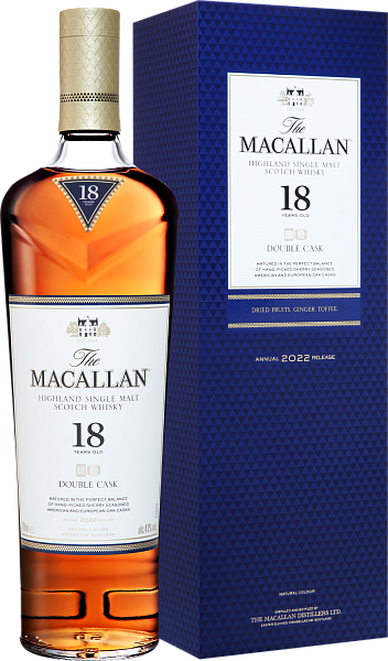 Виски Macallan Double Cask Highland Single Malt Scotch Whisky 18 y.o. (Подарочная упаковка), 0.7 л в Самаре