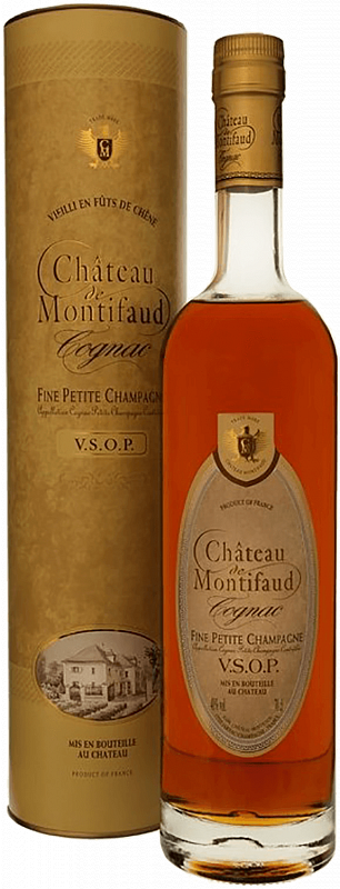 Шато де Монтифо Фин Петит Шампань VSOP в подарочной упаковке 0.7 л