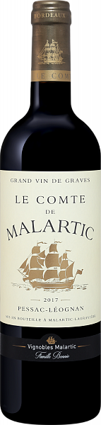 Вино Le Comte de Malartic Pessac-Leognan AOC Chateau Malartic-Lagraviere, 0.75 л