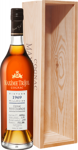 Maxime Trijol Cognac Petite Champagne 1969 (Подарочная упаковка), 0.7 л в Самаре
