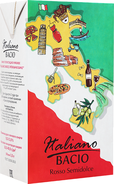 Italiano Bacio Rosso Semidolce, 1 л в Самаре